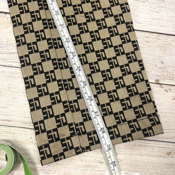 St. John Sport Essentials Vintage Y2K Beige Black Monogram Print High Waisted 2 - Picture 10 of 10